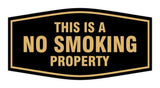 Signs ByLITA Fancy This is a No Smoking Property Durable ABS Plastic Laser Engraved Easy Installation Elegant Design Wall or Door Sign