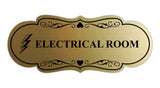 Designer Electrical Room (Lightning) Wall or Door Sign