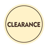 Signs ByLITA Circle Clearance Wall or Door Sign