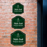 Heritage Plus Multi-Faith Prayer Room Wall or Door Sign | Religious Signage