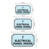 Notched Standard Electrical Panel Inside Wall or Door Sign | Facilities and Rooms Sign