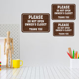 Classic Framed Plus Please Do Not Open Owner's Closet Thank You Door or Wall Sign | Public Notice Signs