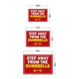 Classic Framed Plus Step Away From The Dumbbells Door or Wall Sign | Gym Etiquette Signage