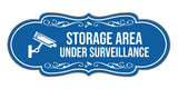 Signs ByLITA Designer Storage Area Under Surveillance Wall or Door Sign