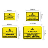 Classic Framed Plus Almacén de Productos Químicos — Mantener Puerta Cerrada — Wall or Door Sign | Spanish construction & safety - Sign