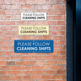 Signs ByLITA Standard Please Follow Cleaning Shifts Door or Wall Sign Easy Installation | Shared Accommodation | Sign for Home, Business, AirBNB and Office Spaces