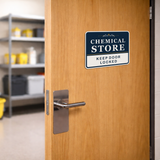 Classic Framed Plus Chemical Store — Keep Door Locked — Wall or Door Sign | Specialist Room - Sign