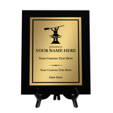 Canoeing Customizable Black Frame Wooden Award Plaque | Easel Mount Option | Achievement and Recognition Personalizable Plaques | Sports Award