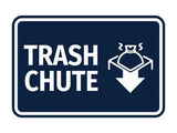 Classic Framed Trash Chute Wall or Door Sign