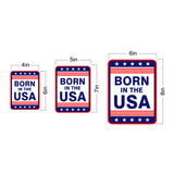 Portrait Round Plus Born in the USA Door or Wall Sign | Easy Installation | Patriotic Stars and Stripes USA Pride Sign
