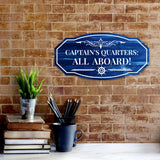 Victorian Plus Captain's Quarters: All Aboard! Wall or Door Sign | Sailing Boat Decoration