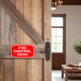 Notched Standard Fire Control Room Wall or Door Sign | Fire/Emergency/Electrical/Security Safety Signs
