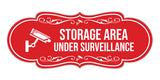 Signs ByLITA Designer Storage Area Under Surveillance Wall or Door Sign
