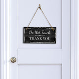 Do Not Touch Thank You 5x10 Hanging Plus Wall or Door Sign | Home & Office Decor