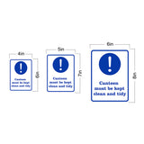 Portrait Round Plus Canteen Must Be Kept Clean And Tidy Door or Wall Sign