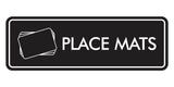 Signs ByLITA Standard Place Mats Door or Wall Sign Easy Installation | Durable Construction | Kitchen Essentials | Hygiene | AirBnB Signs