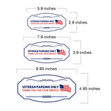 Victorian Plus Veteran Parking Only Thank You For Your Service Wall or Door Sign | Easy Installation | Disclaimer Waiver Notice