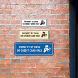 Signs ByLITA Standard Payment by Cash or Credit Card Only Door or Wall Sign Durable ABS Plastic | Laser Engraved | Easy Installation | Elegant Design