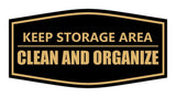 Signs ByLITA Fancy Keep Storage Area Clean and Organized Durable ABS Plastic Laser Engraved Easy Installation Elegant Design Wall or Door Sign