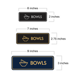 Signs ByLITA Standard Bowls Door or Wall Sign Easy Installation | Durable Construction | Kitchen Essentials | Hygiene | AirBnB Signs