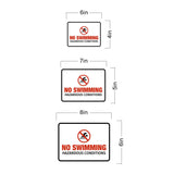 Classic Framed Plus No Swimming – Hazardous Conditions Door or Wall Sign | Miscellaneous Warning Signs - Industrial & Construction