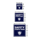 Square Plus Safety Starts Here Wall or Door Sign | Police First Responders Appreciation Signage