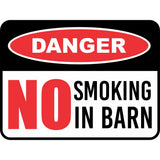Classic Framed Plus Danger No Smoking In Barn Door or Wall Sign | Farm/Barn Warning Signage