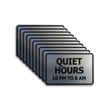 Signs ByLITA Classic Framed, Quiet Hours 10 pm to 8 am Wall or Door Sign (Multipacks)