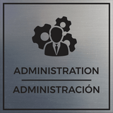 Signs ByLITA Square Administration Wall or Door Sign | Spanish Bilingual Business and Office Signs