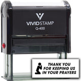 Vivid Stamp Thank you for keeping us in your prayers Self-Inking Rubber Stamps