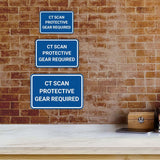 Classic Framed Plus CT Scan Protective Gear Required Door or Wall Sign | Medical Procedure Rooms Equipment