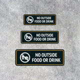 Standard Plus No Outside Food Or Drink Wall or Door Sign | Public Spaces Signage