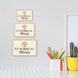 Classic Framed Plus Fe sobre el Miedo — Faith Over Fear Door or Wall Sign | Spanish - Inspirational & Scripture Signs
