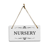 Nursery 5x10 Hanging Plus Wall or Door Sign | Rustic Twine | Range of Vibrant Decor Styles | Room Signs For Home and Business