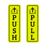 Signs ByLITA Vertical Push and Pull Door Signs (Bible and Cross) Door Sign