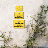 Classic Framed Plus This Machine Starts Automatically Door or Wall Sign | Miscellaneous Warning Signs - Industrial & Construction