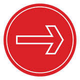 Signs ByLITA Circle Directional Arrow Right Graphic Door or Wall Sign | Easy Installation | Durable Construction | Promote Health And Safety | Caution Warning Sign for Home, Business and Office Spaces