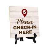 General Warnings & Courtesy Notices 5"x 5" Square Table Sign With Acrylic Easels