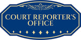 Victorian Plus Court Reporter's Office Wall or Door Sign | Legal and Courtroom Decoration