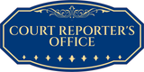 Victorian Plus Court Reporter's Office Wall or Door Sign | Legal and Courtroom Decoration