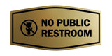 Signs ByLITA Fancy No Public Restroom Toilet Graphic Wall or Door Sign