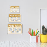 Classic Framed Pool Rules (Multi-Rule) — Wall or Door Sign | Pool & Aquatic - Sign