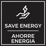 Signs ByLITA Square Save Energy Door or Wall Sign | Spanish Bilingual Business and Office Signs