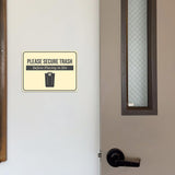 Classic Framed Plus Please Secure Trash Before Placing in Bin Door or Wall Sign | General Waste & Disposal