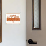 Classic Framed Plus Please Notify Staff of Any Changes to Your Information Door or Wall Sign | Medical Facility Greeting & Reception
