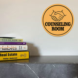 Circle Plus Counseling Room Wall or Door Sign | Easy Installation | Business & Studio Signage