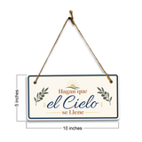 Spanish Inspirational Faith Phrases - 5 x 10" Hanging Signs