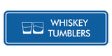 Signs ByLITA Standard Whiskey Tumblers Door or Wall Sign Easy Installation | Durable Construction | Kitchen Essentials | Hygiene | AirBnB Signs