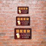 Classic Framed Plus Beer Is The Reason I Get Up Every Afternoon. Door or Wall Sign | Funny Home Decor