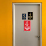 Portrait Round Lab Authorized Personnel Only Wall or Door Sign